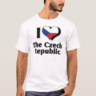 I Liebe der Flagge der Tschechischen Republik T-Shirt
