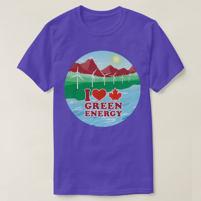 I Liebe der kanadischen Grünen Energie T-Shirt (Design vorne)