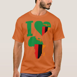 I. Liebe der Karte Sambias für Afrika T-Shirt