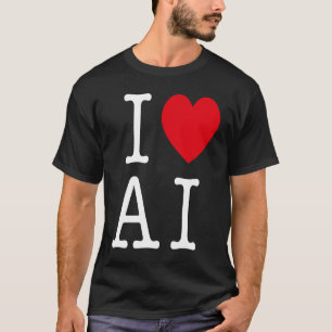 I Liebe der KI für künstliche Intelligenz T-Shirt