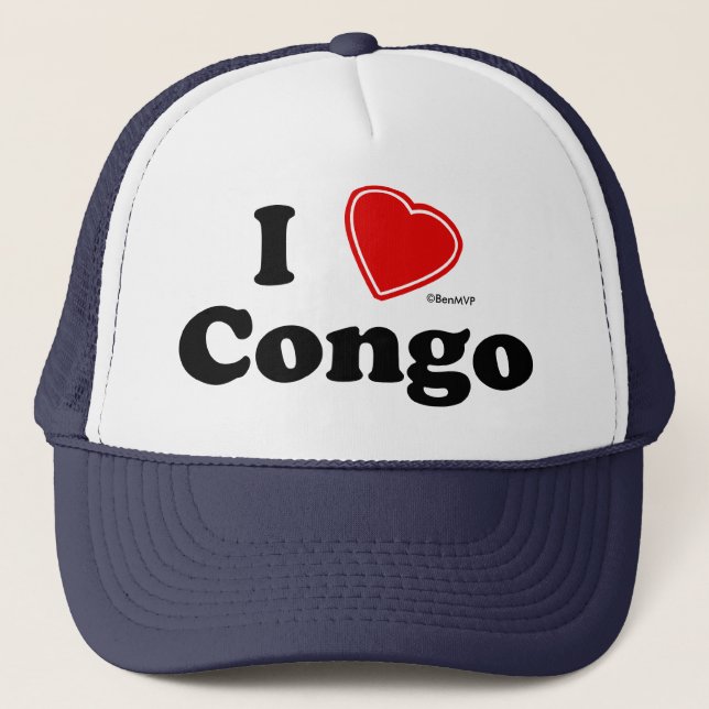 I Liebe der Kongo Truckerkappe (Vorderseite)