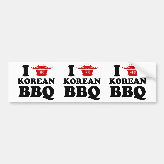 I Liebe der koreanischen GRILLEN (고 기 이) Autoaufkleber (Vorne)