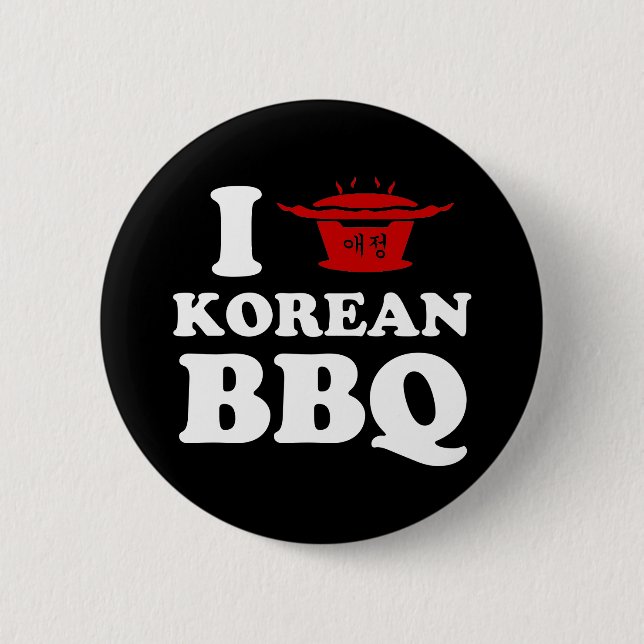 I Liebe der koreanischen GRILLEN (고 기 이) Button (Vorderseite)