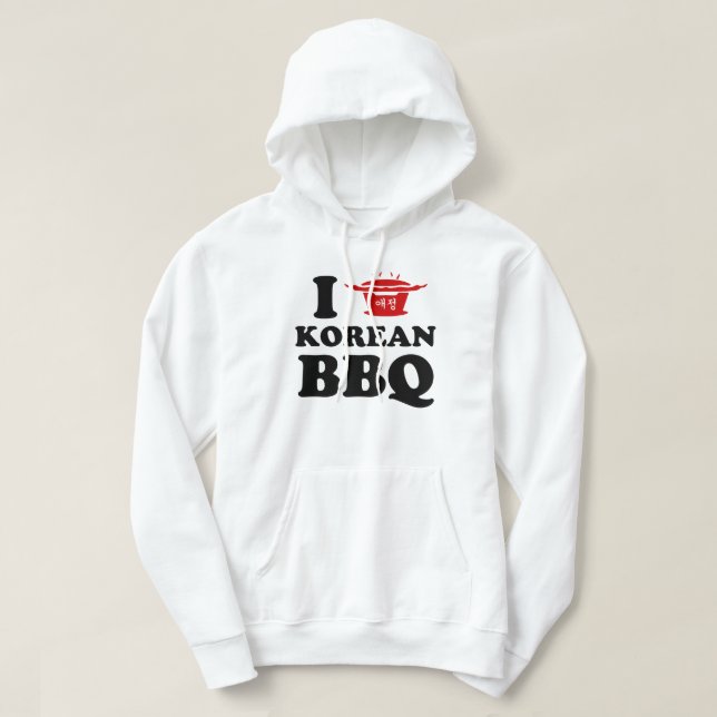 I Liebe der koreanischen GRILLEN (고 기 이) Hoodie (Design vorne)