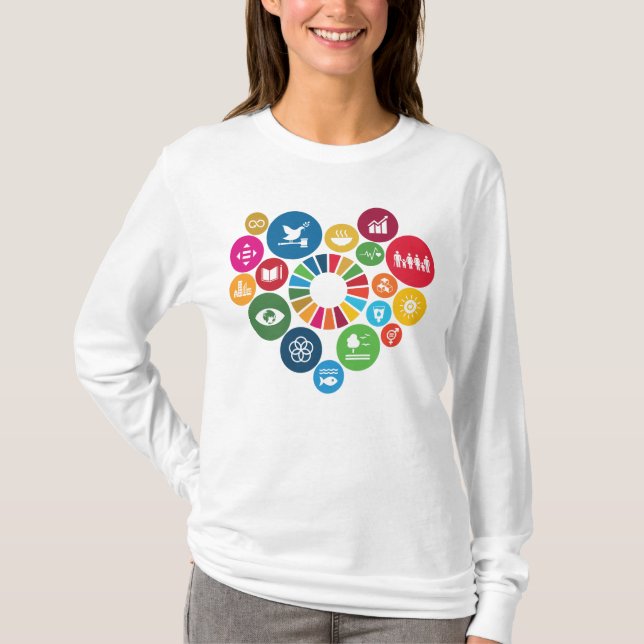 I Liebe der Nachhaltigen Entwicklungsziele - Globa T-Shirt (Vorderseite)