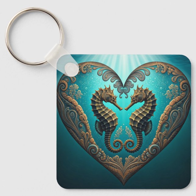 I Liebe der Schlüsselkette des Ozeans Schlüsselanhänger (Vorderseite)