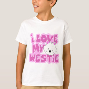 I Liebe der T - Shirt mein Westie Kindes