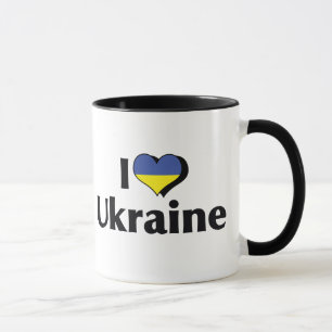 I. Liebe der ukrainischen Flagge Tasse