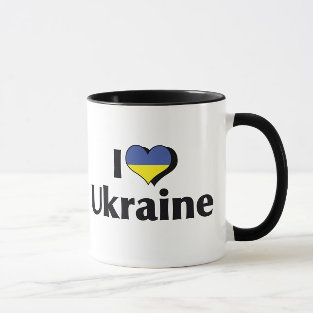 I. Liebe der ukrainischen Flagge Tasse (Rechts)