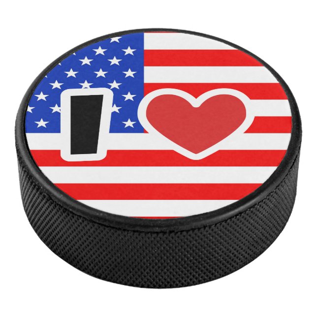I Liebe der USA Eishockey Puck (3/4)