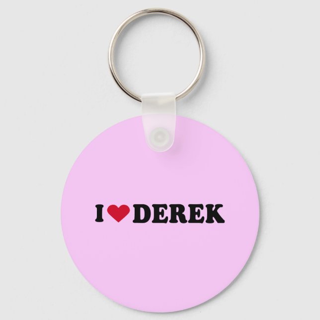 I LIEBE DEREK SCHLÜSSELANHÄNGER (Vorderseite)