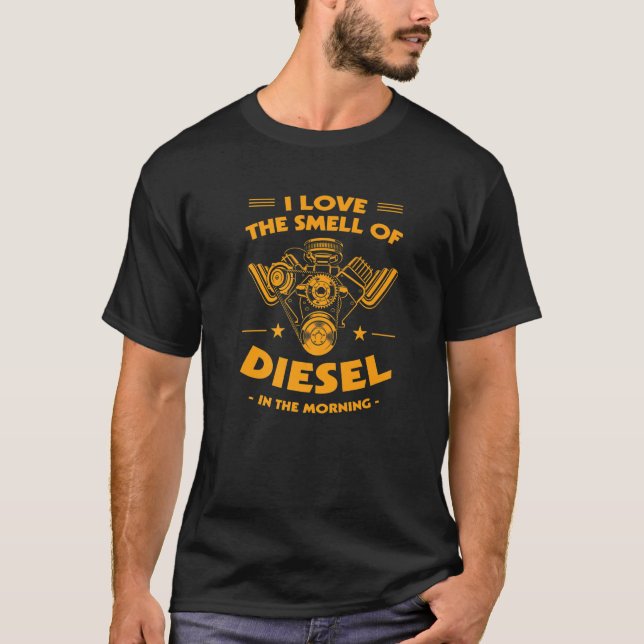 I Liebe des Geruchs von Dieselkraftstoff-Mechanike T-Shirt (Vorderseite)