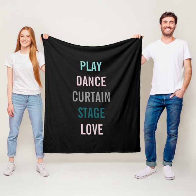 I Liebe des Künstlertanzsaals Fleecedecke (Beispiel)