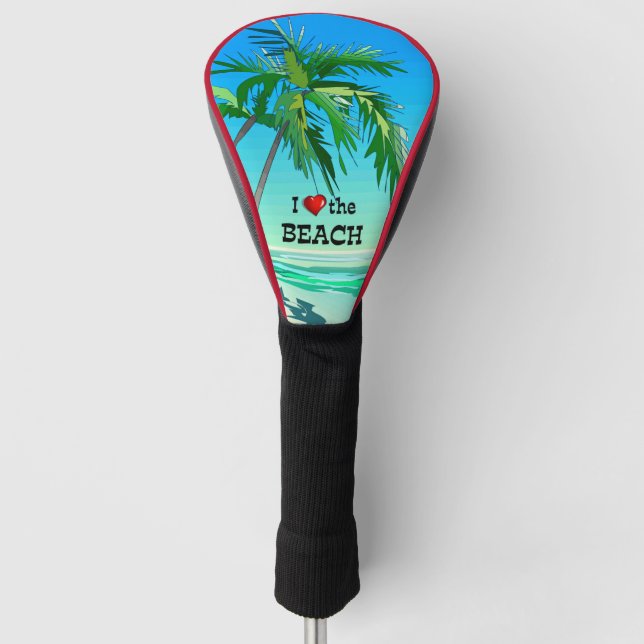 I Liebe des Strandes, Tropical Blue Golf Headcover (Vorderseite)