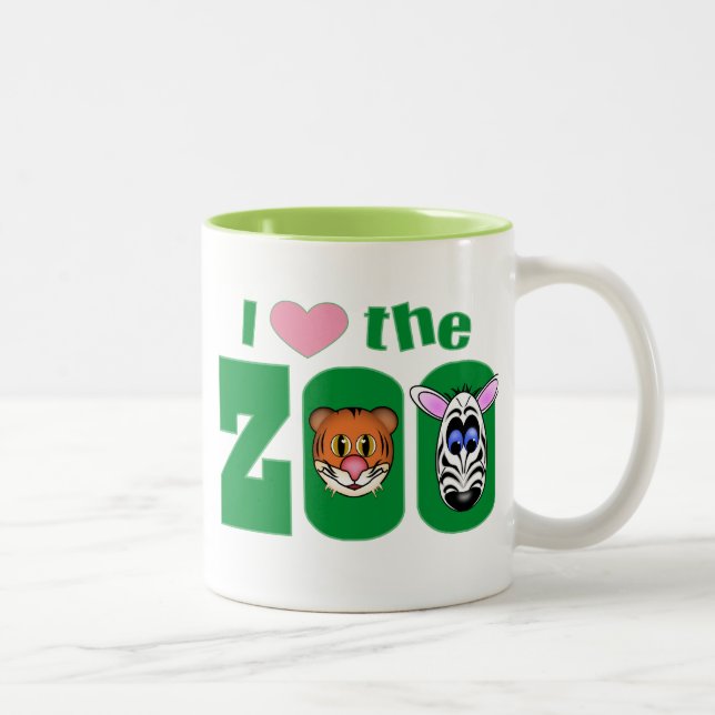 I Liebe des ZOO Zweifarbige Tasse (Rechts)