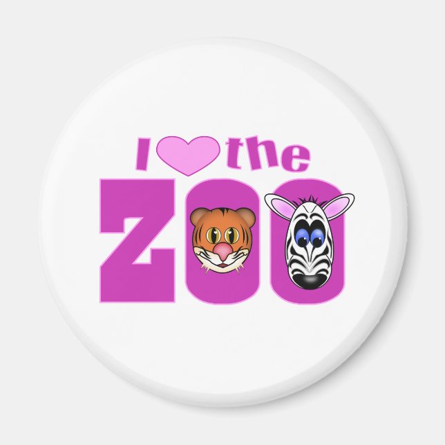 I Liebe des Zoos Magnet (Vorne)