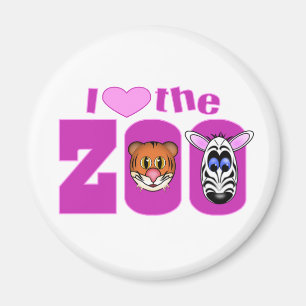 I Liebe des Zoos Magnet