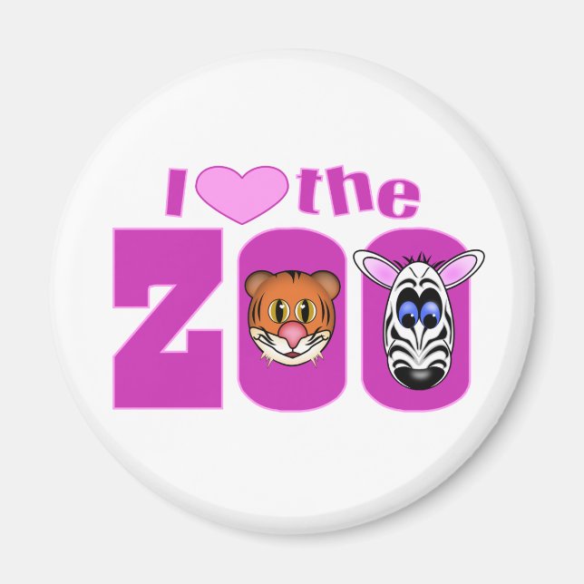 I Liebe des Zoos Magnet (Vorne)