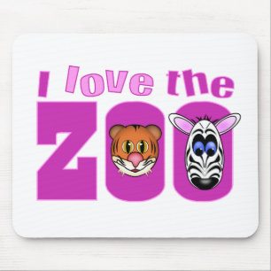 I Liebe des Zoos Mousepad