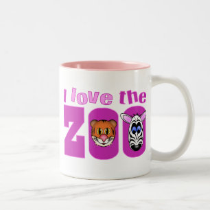 I Liebe des Zoos Zweifarbige Tasse