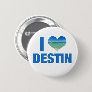 I Liebe Destin Florida Niedlich Beach Button