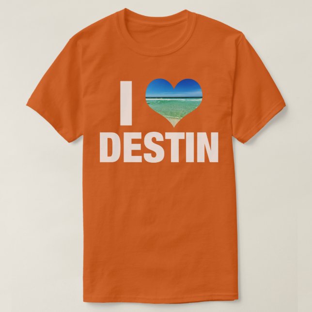 I Liebe Destin Florida T-Shirt (Design vorne)