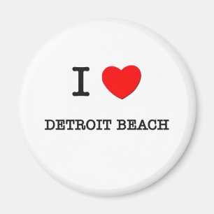 I Liebe Detroit Beach Michigan Magnet