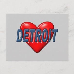 I Liebe Detroit Postkarte