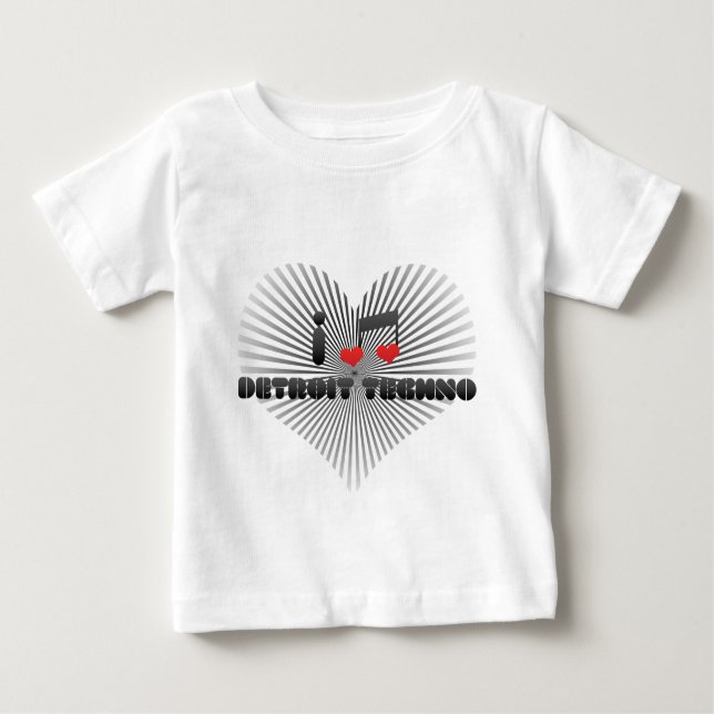 I Liebe Detroit Techno Baby T-shirt (Vorderseite)