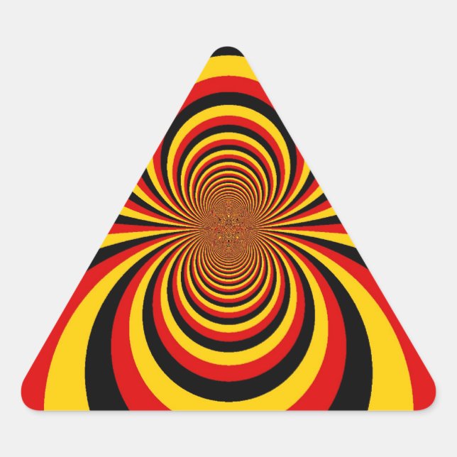 I Liebe Deutsche Druckgrafik Dreieckiger Aufkleber (Vorderseite)