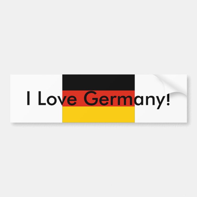 I Liebe Deutschland! Autoaufkleber (Vorne)