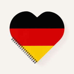 I Liebe Deutschland Black Red Gold Flag Patriotic Notizbuch