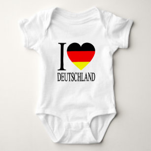 I Liebe Deutschland Deutsches Flaggenherz Baby Strampler