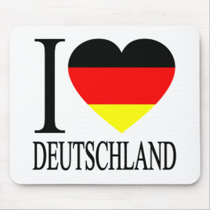 I Liebe Deutschland Deutsches Flaggenherz Mousepad