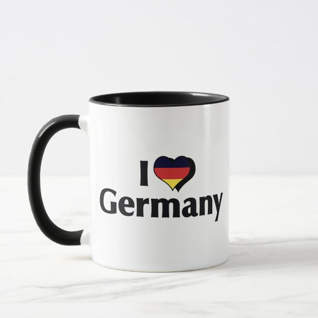 I Liebe - Deutschland - Flagge Tasse (Links)