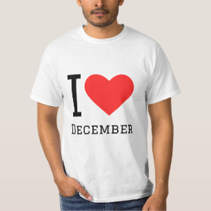 I Liebe Dezember T-Shirt