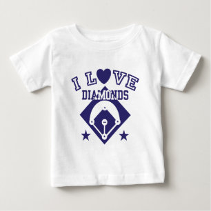 I Liebe Diamonds Baseball Baby T-shirt