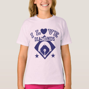 I Liebe Diamonds Baseball T-Shirt