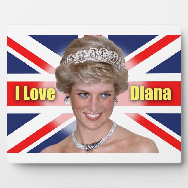 'I Liebe Diana' HRH Princess Diana Fotoplatte (Vorderseite)