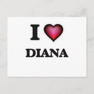 I Liebe Diana Postkarte