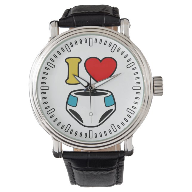 I LIEBE DIAPER ARMBANDUHR (Vorderseite)