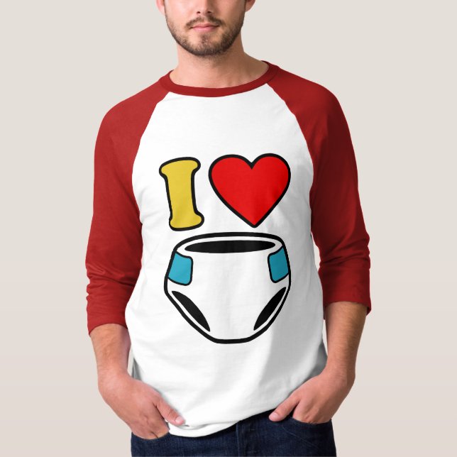 I LIEBE DIAPERS T - SHIRT (Vorderseite)