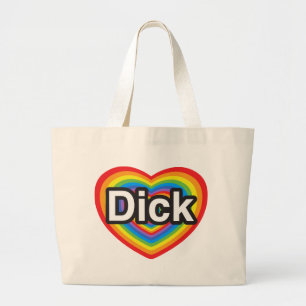 I Liebe Dick. Liebe I Sie Dick. Herz Jumbo Stoffbeutel