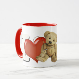 I Liebe, die Bären personalisiert macht Tasse