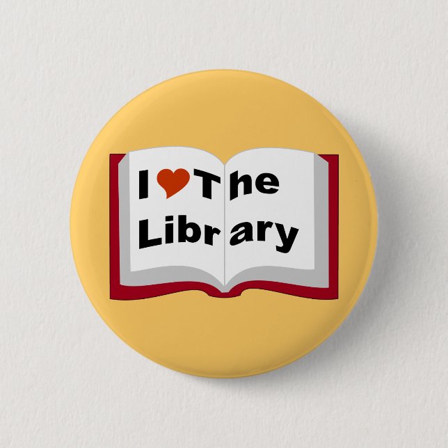 I Liebe die Bibliothek Button (Vorderseite)