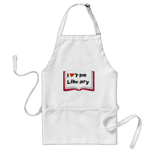 I Liebe die Bibliothek Schürze