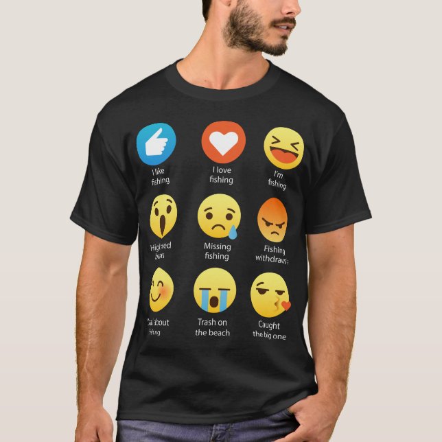 I Liebe, die Emoji Emoticon-grafischer T-Shirt (Vorderseite)
