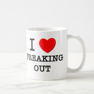 I Liebe, die heraus ausflippt Kaffeetasse