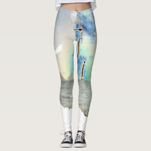 I Liebe, die in den blauen Frauen fischt Leggings
