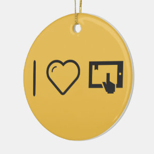 I Liebe, die Ipad verwendet Keramik Ornament